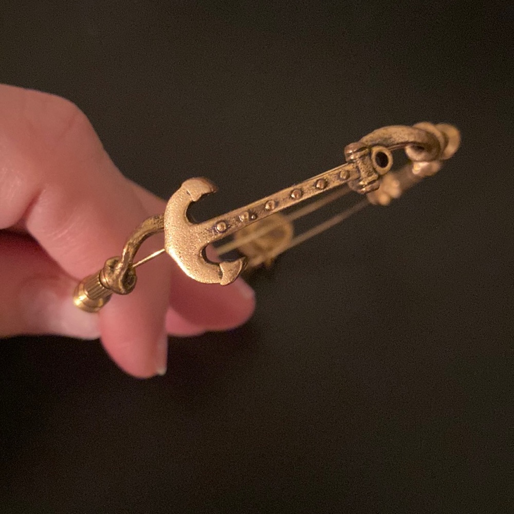 Gold Alex and Ani bracelet with anchor